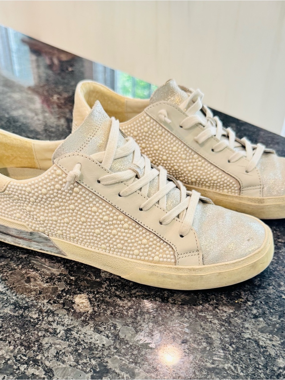 Size 10 Dolce Vita rhinestone embellished sneakers